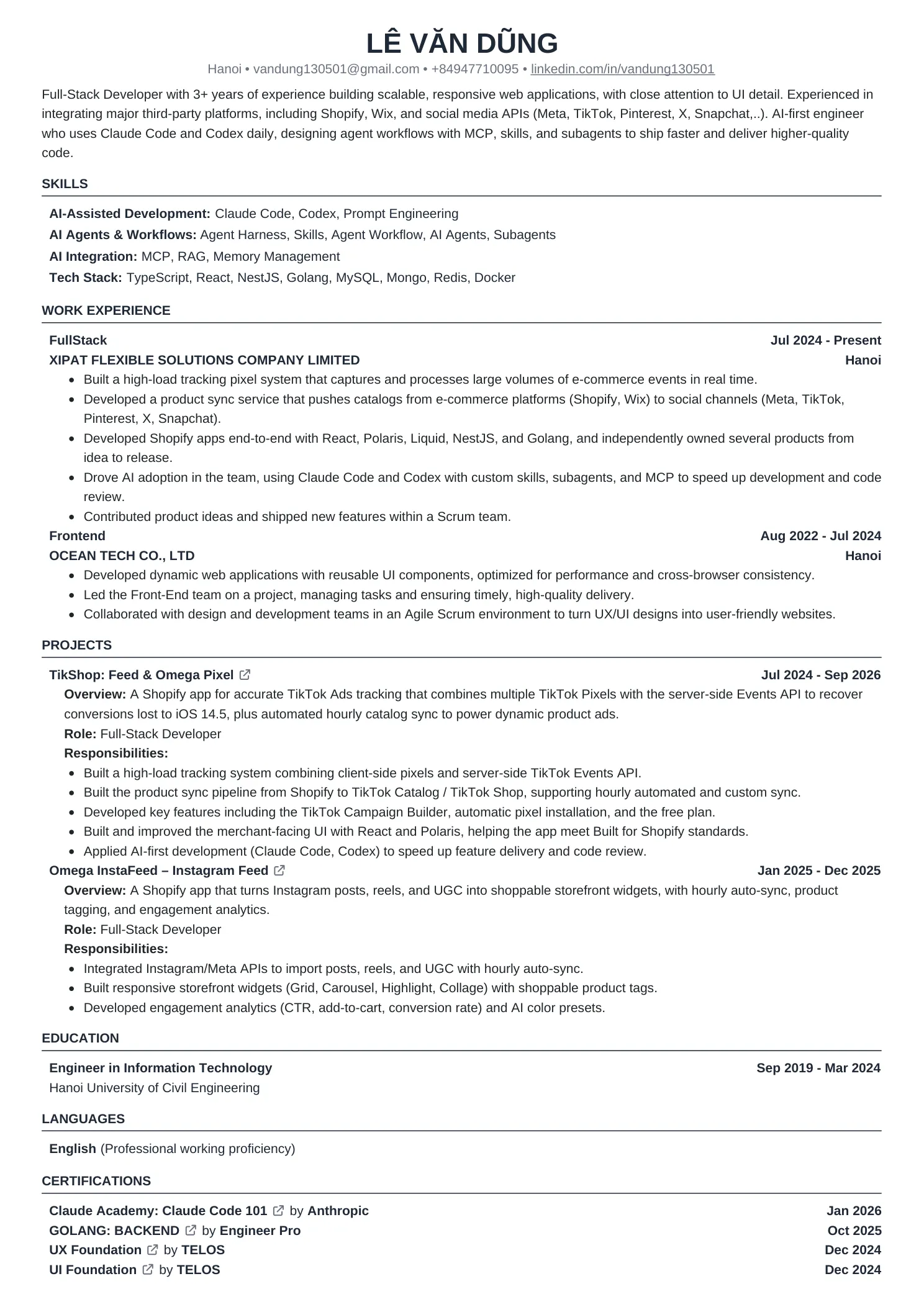 The one-page version.